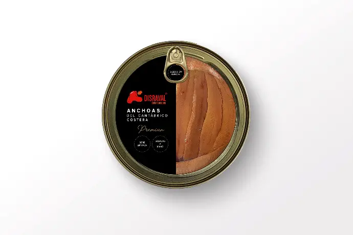 LATA DE ANCHOAS DE COSTERA PREMIUM  10 FILETES (DISRAVAL)